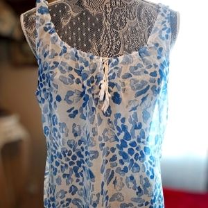 Loft Blue & White Top-M